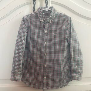 Vineyard Vines Christmas/holiday plaid boys button down size 5